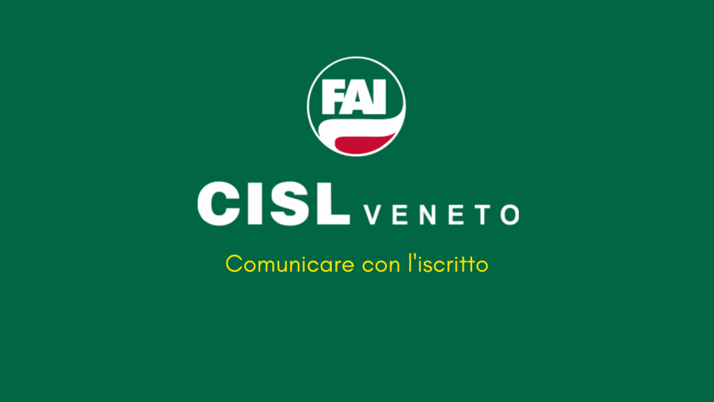 Comunicare con l'iscritto Fai Cisl